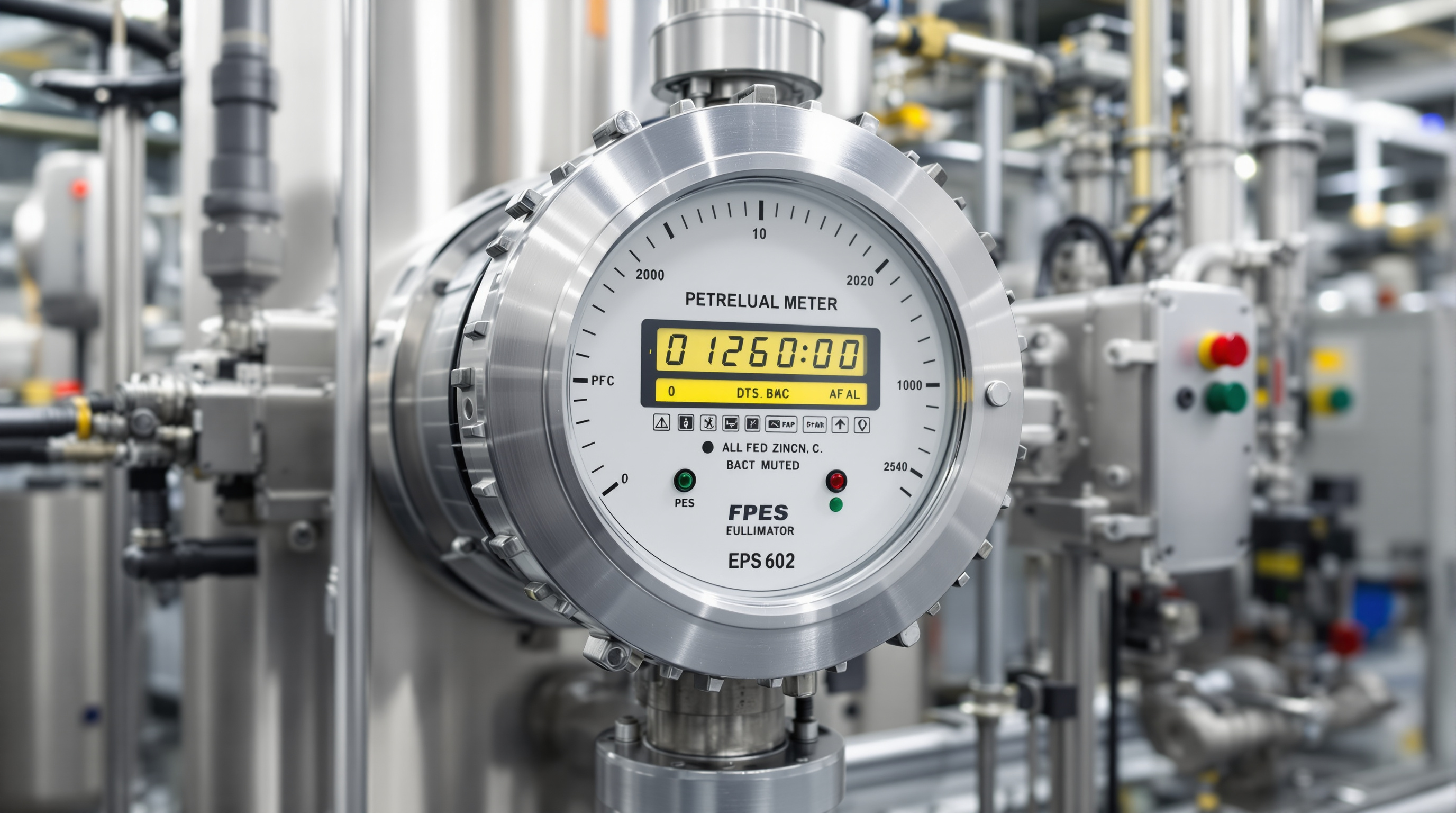 Aluminium rotary positive-displacement petroleum meter with register and preset controller in a loading system