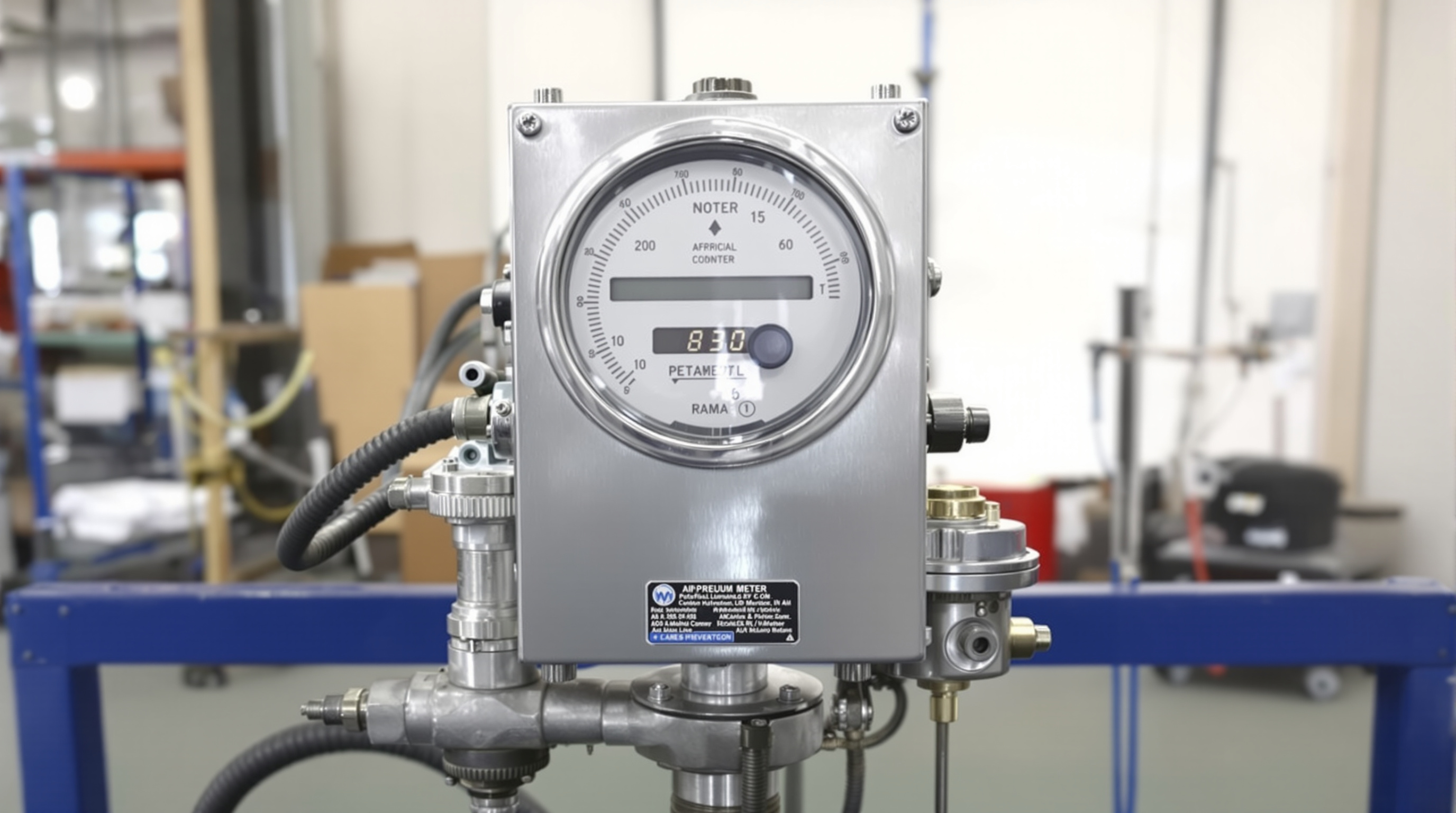 Compact aluminium rotary positive-displacement petroleum meter with mechanical register on a transfer skid